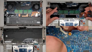 DELL XPS 15 9510 Disassembly RAM SSD Upgrade Battery Replacement Repair Water Liquid Spill Clean Up