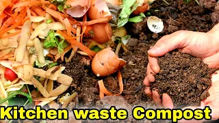 How to make Kitchen waste compost  at home || Fertilizer from kitchen waste