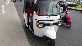 The White Auto Rickshaw of Ape city Piaggio 3