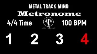 Metronome 4/4 Time 100 BPM visual numbers