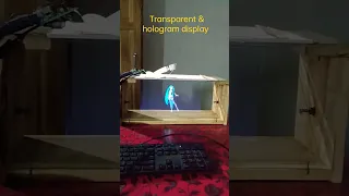 how to make transparent display monitor & hologram 3D  #transparent #hologram #display #monitor