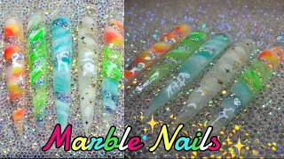 HOW TO: BEGINNER Acrylic Marble Nails | Glitterbels | Nails by Kamin