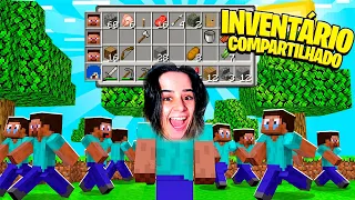 minecraft..porém eu dividi meu inventário com 100 outras pessoas...