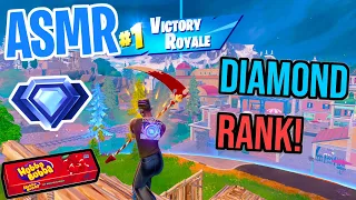 ASMR Gaming 🤩 Fortnite Diamond Ranked! Relaxing Gum Chewing 🎮🎧 Controller Sounds + Whispering💤