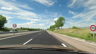 From Burgundy to Paris suburbs (VBR-72 Relaxing Driving in France, No Talking, No Music)