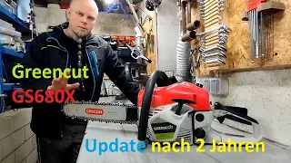 meine 3,9PS Kettensäge Greencut GS680X - Erfahrungsbericht nach 2 Jahren & Modifikationen