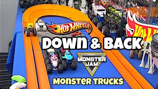 EPIC Hot Wheels/Monster Jam "Down & Back" Monster Truck Race Tournament Compilation! - #shorts