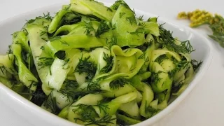 Pickled zucchini recipe! Marinated zucchini in a quick way. Delicious fast and easy!