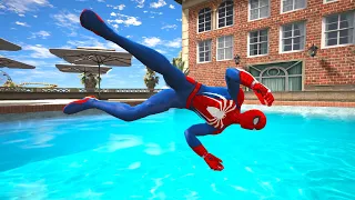 GTA 5 Water Ragdolls | SPIDERMAN Jumps/Fails ep.63 [Euphoria physics | Funny Moments]