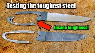 What Is THE TOUGHEST KNIFE STEEL? Testing knife steel.