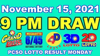 [SUMMARY] PCSO 9:00 PM Lotto Draw – November 15, 2021
