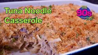 90s Classic Meal! Cheesy Baked Tuna Noodle Casserole Recipe