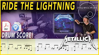 Ride The Lightning - Metallica | DRUM SCORE Sheet Music Play-Along | DRUMSCRIBE