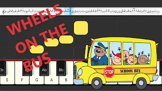 Wheels on the Bus (SLOW & EASY) Learn Simple Melodies