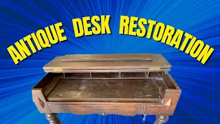 Antique Desk Restoration. You won't believe the difference!  Furniture Restoration Project.