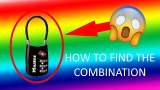 How to Find the Combination to a Master Combination Lock