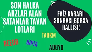 TARKİM GIPTA ADGYO REEDR HATSAN LOTLARIN NE KADARI SATILDI? #gıpta #tarkm #adgyo #reedr #hatsn