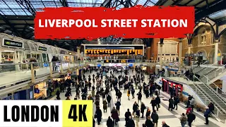 LONDON, UK 🇬🇧 [4K] Liverpool Street Station — JANUARY 2023