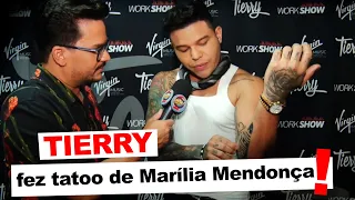 Tierry tatua Marília Mendonça no braço