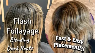 FOILAYAGE | Flash Foilayage Blending DARK ROOTS | FAST & EASY Placement