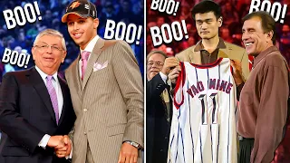 10 NBA Legends Who Got Booed On Draft Night!