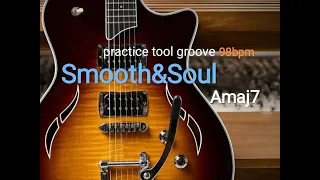 Smooth Jazz Guitar Backing Track in A George Benson groove style 98 bpm - jam track
