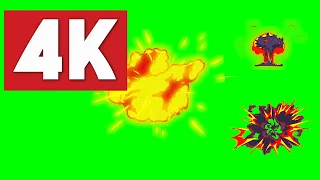 cartoon explosion pack Green Screen after effects Premiere pro Chroma Key Royalty Free