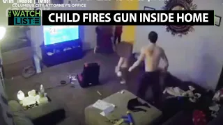 WATCH: Family Scrambles After Child Finds Gun & Shoots It