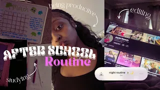 AFTER SCHOOL/ NIGHT ROUTINE 🧖🏽‍♀️🌙 | studying, editing, driving school, hair, etc || JaydaNevaeh