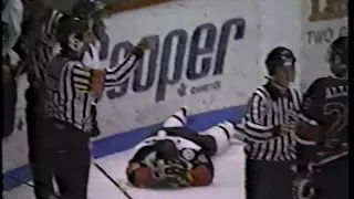 Scott Allison high stick on Dana Rieder WHL OCt 12/91