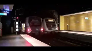 Rer A Départ d'un Mi09 et Arivée d'un mi2n alteo a Vincennes