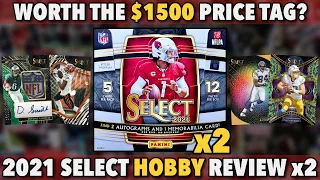 SELECT HOBBY COSTS $1500?! | 2021 Panini Select Football Hobby Box Review x2