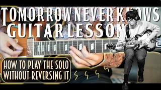 Tomorrow Never Knows - The Beatles Guitar Lesson (How to Play the Solo without Reversing it!)