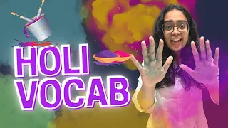 Holi Vocabulary | Holi Related Word and Meaning - Happy होली #holi2023 #happyholi #shortsindia