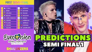 PREDICTIONS SEMI FINAL 1 // Eurovision Song Contest 2024 // SHAUUNZERS