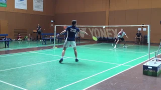 Jack Taylor (England) vs Jesper Borgstedt (Sweden) Danish Junior Cup badminton clip