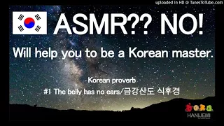 Learning Korean while you sleep #1 The belly has no ears/금강산도 식후경