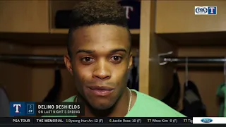 Delino Deshields talks about a scuffle after game 1 against the Angels