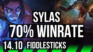 SYLAS vs FIDDLESTICKS (JGL) | 70% winrate, 12/3/13, Dominating | KR Master | 14.10