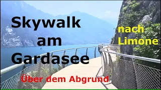 Skywalk am Gardasee. Radweg Garda By Bike von Riva del Garda nach Limone. 2022