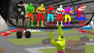 Siêu nhân người nhện vs Spider Man roblox vs Hulk vs Spider Man 2 vs Batman | rescue Kid Spider Man