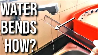 How to make water Bend | Static Electricity | Electrostatic Force Science Experiment