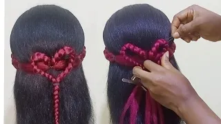How to make a braided heart design on natural hair