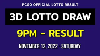 3D LOTTO RESULT 9PM DRAW November 12, 2022 PCSO SWERTRES LOTTO RESULT TODAY 3RD DRAW EVENING