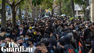 Hong Kong: British diplomat among thousand-strong crowd backing activists