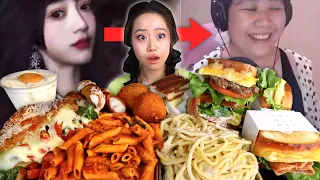 Streamer CANCELED after FACE REVEAL for being "UGLY"? Italian Pasta + Korean Egg Toast Mukbang