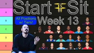 QB, RB, WR, TE, DEF, K: Rankings & Tiers | Week 13 | 2023 NFL Fantasy Football | .5 PPR | Start/Sit