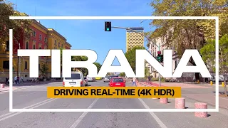 TIRANA, ALBANIA - DRIVING REAL-TIME, September 2023, THE CAPITAL OF ALBANIA【4K-HDR】