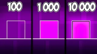 ЧТО НУБ ПОСТРОИТ ЗА 100, 1000, 10000 ОБЪЕКТОВ в Geometry Dash 2 11