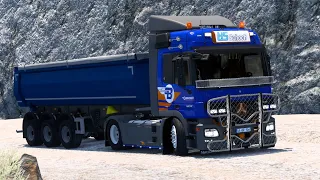ETS.2Mercedes Actros MP2 Loaded Gravel 25t From a City Loyon To Geneva